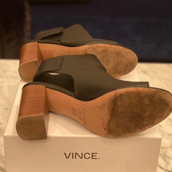 Vince Black Faye Open toe booties - Picture 3 of 4